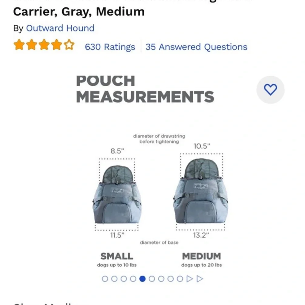Outward Hound Gray Pet Backpack